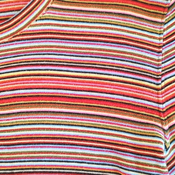 Links Womens Long Sleeve Stipe Mid Weight Knit Top Tee Shirt Size M - Picture 3 of 7